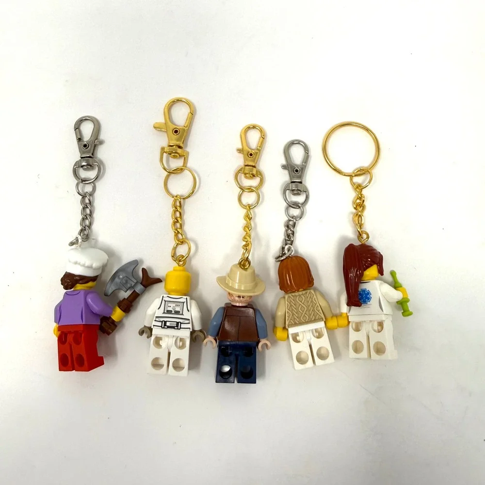 Lego Minifigure Keychain Lot of 5 Custom Chef Stormtrooper Doctor Bag Charms